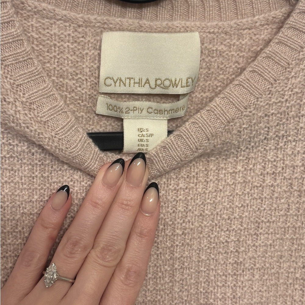 Cynthia Rowley Soft Blush 2-Ply Cashmere Sweater